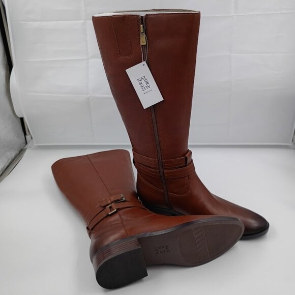 Naturalizer Reid Riding Boot in Cinnamon Leather Women's Size 8.5- Wide Calf - Picture 4 of 6